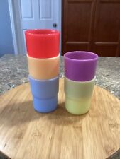Tupperware Tabletop Stacking Tumblers 8oz Set of  5 NOS picture