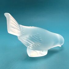 LALIQUE France Crystal Sparrow Figurine Signed Vintage Collectable picture