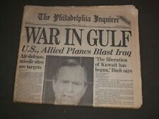 1991 JANUARY 17 PHILADELPHIA INQUIRER NEWSPAPER - WAR IN GULF - NP 3121 picture
