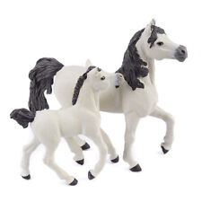 Set of 6 Papo Miniature Realistic White Arab Horses and Foals picture