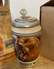 BUDWEISER ENDANGERED SPECIES SERIES GRIZZLY BEAR STEIN BRAND NOS picture