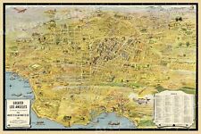 1932 Los Angeles California Panoramic Sightseeing Map - 24x36 picture