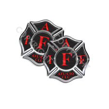 IAFF Sticker Decals (2 pack) Firefighter Int'l Maltese Cross 4