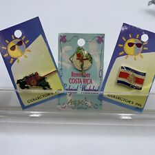 Lot of 3 Vintage Costa Rica Lapel Hat Pins Flag, Country & Bird Pins picture