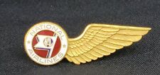 Vintage National Airlines Stewardess Clip Pin Badge 1st Issue Brass and Enamel picture