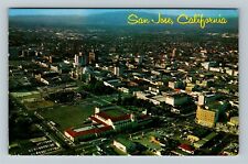 San Jose CA-California Aerial View Chrome c1968 Postcard picture