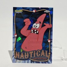 Topps 2025 SpongeBob Sapphire NN-6 Push It Somewhere Else Nautical Nonsense Card picture