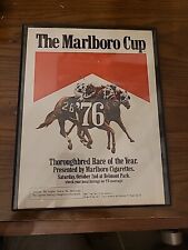 1976 THE MARLBORO CUP '76 Thoroughbred Race Year Belmont Park Ad Framed 8.5x11  picture