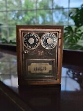 Antique Post Office Box Door Bank With Combination Lock picture