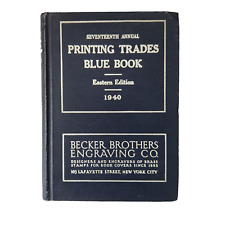1940 Seventeenth Annual Printing Trades Blue Book Eastern Edition Vintage Ads picture