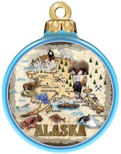Alaska Map Christmas Tree Ornament picture