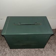 Fat 50 Cal Ammo Box New Lockable Olive Green Military Spec Metal UK Made picture