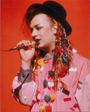 Boy George Culture Club lead singer classic 1980's in concert 8x10 press photo picture