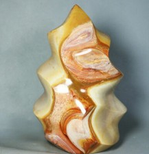 2.67lb Natural Colorful Ocean Jasper Agate Quartz Crystal Flame Reiki Statue picture