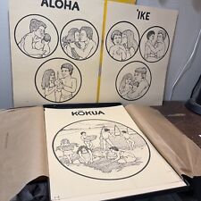 Vintage Classroom Teaching Cards Posters HAWAIIAN picture