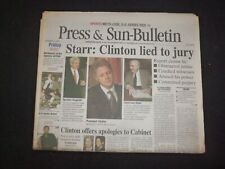 1998 SEP 11 PRESS & SUN-BULLETIN-BINGHAMTON, NY- CLINTON LIED TO JURY -NP 8289 picture