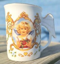Mug. Sandra Kuck's 1997 Angel Wings Mug Collection Made by Reco Gold Rim VTG picture
