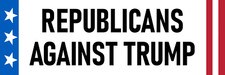 Republicans Against Trump Sticker Vote Decency Honesty and Not Narcissism picture
