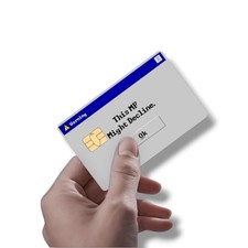 Might Decline Credit Card Sticker Debit Skin Decal Cover picture