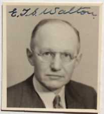 Ernest T. Walton Physicist Nobel Prize 1951 Split Atom Signed Photograph Rare picture