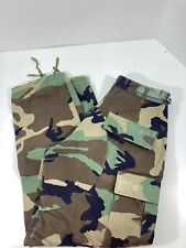 BDU Pants Woodland Camouflage Camo Ripstop Cargo Men 30X30 Small Short Vintage picture