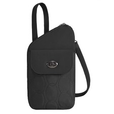 Travelon Anti-Theft Runways Slim Assymetric Crossbody, Black picture