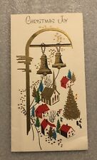 Vintage Holiday Christmas Greeting Card Paper Collectible Joy Village picture