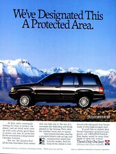 1994 Jeep Grand Cherokee Limited Protected Area Original Print Ad 8.5 x 11