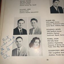 General COLIN POWELL  1954 Morris High School Yearbook Autograph Vintage Bronx picture