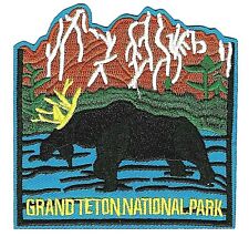 ⫸ Grand Teton National Park NP WY Wyoming Iron-on Embroidered Moose Patch - New picture