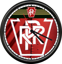 Pennsylvania RR Keystone Lines Retro Railroad Train Conductor Sign Wall Clock picture