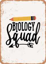 Metal Sign - Biology Squad - Vintage Rusty Look picture
