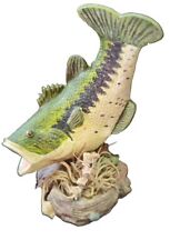 Vintage 4” Gamefish Figurine Mist Plant Weekly Bass Fish Resin Figurine picture