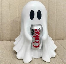 New COCA-COLA Ghost Figurine Holding Diet Coke Can Halloween No drinks picture
