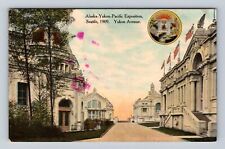 Seattle WA-Washington Alaska Yukon Pacific Expo Yukon Avenue Vintage Postcard picture