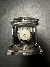 Lenox Ovations Monument Small Heavy Clock, Full Lead Crystal, 4” Tall Mantel picture