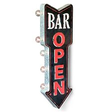 Bar Open Double Sided Vintage Inspired LED Marquee Sign Man Cave Home Wall Decor picture