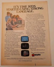 1983 Apple Personal Computer Print Ad Kids Started Using Strong Language picture