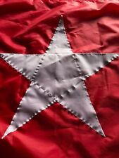 White Star Line Sewn Burgee Flag, Rare Replica, 24 x 43 inches, Two- sided picture