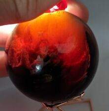 Red Zebra Amber 50mm Sphere Indonesian Hand Made  picture