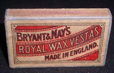 Royal Wax Vestas~Bryant & May's, Made in England empty Matchbox~3