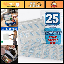 Reusable Ice Sheets for Coolers and Lunchboxes, 25-Pack Cryosheet :Flexible Dry picture