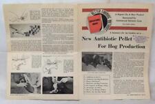 1952 Better Farming Methods Commercial Solvents Terre Haute IN Antibiotic Hog picture