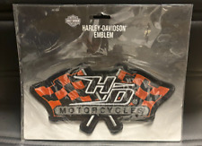 BRAND NEW HD RACING FLAGS HARLEY PATCH SEW ON 10X5.5 INCHES picture