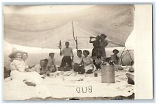 c1910's Seaside Tent Picnic Teenagers Alcohol Drinking RPPC Photo Postcard picture