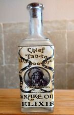 Vintage Medicine Hand Crafted Bottle,Chief Tan-To Snake Oil Elixir (EMPTY, COPY) picture