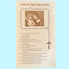How to Pray the Rosary Prayer Card picture