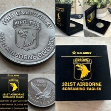 US ARMY 101ST AIRBORNE Combat Division  Fort Campbell KY  Challenge Coin w Box picture