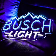 2024 Busch Light Neon Sign LED Beer Bar Sign Mancave Home Decor Logo w Mount picture