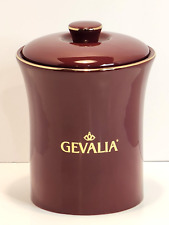 Gevalia Coffee Storage Canister Red Cranberry Wine Kaffe Food Air Tight Seal picture